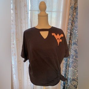 WVU WEST VIRGINIA UNIVERSITY MOUNTAINEERS raglan t-shirt 2 available